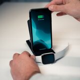 Ksix bežični punjač 3u1 15 W, brzo punjenje, Za Qi pametne telefone i Apple sat | shoptok.hr