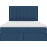  Krevet S LED lampica s uzglavljem Plava 140 x 190 cm tkanina | shoptok.hr