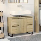  Kopalniška omarica - Kopalniški kabinet sonoma hrast 80x33x60 cm inženirski les, (21794609) Cene