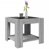  Stolić za kavu LED boja hrasta 53x53x45 cm konstruirano drvo | Shoptok.si