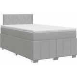  Boxspring krevet s madracem Svjetlosiva 120 x 190 cm Tkanina | shoptok.hr