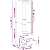  Ormar s ladicama bijeli 50 x 50 x 200 cm od konstruiranog drva | shoptok.hr
