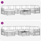  Set vanjskih sofa 8 kom. Prirodna i antracit | shoptok.hr