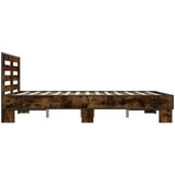  Okvir za krevet boja hrasta 135x190cm konstruirano drvo i metal | shoptok.hr
