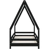  Otroški posteljni okvir bel 90x200 cm trdna borovina, (20916881) | Shoptok.si
