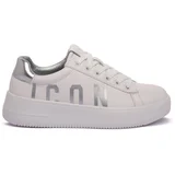Modne superge WHITE SILVER Bela