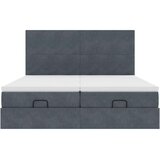 vidaXL okvir kreveta s madracima tamnosivi 200x200cm baršunasti | shoptok.hr