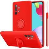 Cadorabo Ohišje, združljiv s Samsungom v tekoči rdeči barvi - zaščitni pokrov, narejen iz fleksibilnega silikona TPU z obročem, (20589148) | Shoptok.si