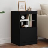  The Living Store Komoda z LED lučkami črna 41x37x67 cm - Komoda, (21502308) Cene