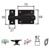 Dabel reza za katanac 454 crna 70x68/27x66/FI7mm DBP1 (0123009) Cene