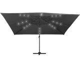 vidaXL Konzolni vrtni suncobran LED sa stupom 400 x 300 cm antracit | shoptok.hr
