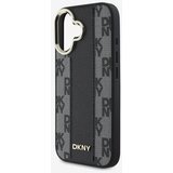 Dkny PU Leather Checkered Pattern Magsafe iPhone 16 Plus Black Ovitek za telefon Vijolična | Shoptok.si