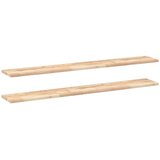  Plutajuće police 2 kom 120x20x2 cm Neobrađeno puno drvo akacije | shoptok.hr