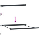  Povlačivi tende Svijetlo siva i bijela. 500 × 300 cm | shoptok.hr