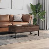  Stolić za kavu smeđa boja hrasta 100 x 50 x 40 cm drvo i metal | shoptok.hr