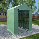 vidaXL Rastlinjak s policami iz jekla 143x143x195 cm | Shoptok.si