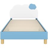  Krevet za djecu s uzglavljem s uzglavljem Plava 90 x 190 cm PU | shoptok.hr