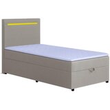 MID.YOU POSTELJA Z VZMETNICO 100 cm x 200 cm , tekstil, leseni material bež | Shoptok.si