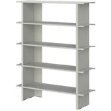 Svijetlo siva metalna biblioteka 120x156x37 cm Hes –