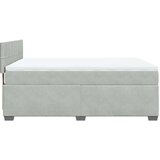 vidaXL Krevet s oprugama i madracem svjetlosivi 160x200 cm baršunasti | shoptok.hr