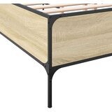 vidaXL Posteljni okvir sonoma hrast 160x200 cm inž. les in kovina, (21111826) | Shoptok.si