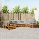  Set vanjskih sofa 9 kom. Prirodna i svijetlo siva 404 x 247,5 x 73 cm | shoptok.hr