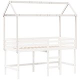 Krov za dječji krevet bijeli 217x95,5x159 cm masivna borovina | shoptok.hr