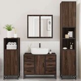 vidaXL 4-dijelni set kupaonskog namještaja boja smeđeg hrasta drveni | shoptok.hr