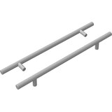 Drška za ormar 2 pcs Srebrno 300 mm Nehrđajući čelik | Eponuda.com