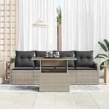  Sjedeća garnitura za vrt 5 pcs Svjetlosiva Poli Ratan | shoptok.hr