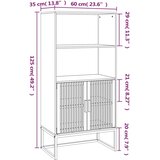  Visoka komoda bijela 60 x 35 x 125 cm od konstruiranog drva | shoptok.hr