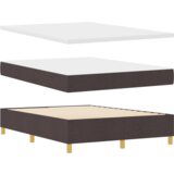 Box Spring Krevet s Madracem u Tamno Smeđoj 160x200 cm Tkanina | shoptok.hr