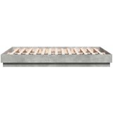  Okvir kreveta boja betona 150x200 cm od konstruiranog drva | shoptok.hr