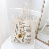Venisymlis Ženska Platnena Velika Torba S Tiskanimi Črkami Bombažna Nakupovalna Torba Za Čez Ramo, (22070059) | Shoptok.si