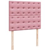  Krevet s oprugama i madracem ružičasti 120 x 190 cm baršunasti | shoptok.hr