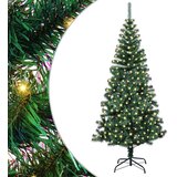 vidaXL Umjetna preddekorirana božićna jelka med 300 LED Zelena 240 cm | Shoptok.si