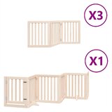 Vrata za pse s vratašcima 15 panela sklopiva 750 cm drvo topole | shoptok.hr