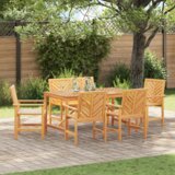 vidaXL 5-delni set za zunanjo jedilnico iz trdnega akacijevega lesa | Shoptok.si
