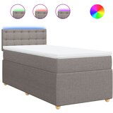 vidaXL Box spring postelja z vzmetnico taupe 80x200 cm blago, (21310906) | Shoptok.si