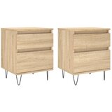  Noćni ormarići 2 kom boja hrasta 40x35x50 cm konstruirano drvo | shoptok.hr
