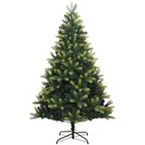 vidaXL Umjetna zložljiva božićna jelka s 300 LED diodami Zelena 210 cm | Shoptok.si