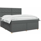  Boxspring krevet s madracem Tamnosiva 160 x 200 cm Tkanina Slike
