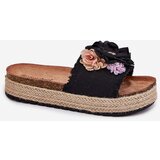 Boto Women's Sandals With Flowers Platform With Braiding Black Zenvanis | ePonuda.com
