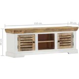 TV omarica 110x30x40 cm trden mangov les, (20732022) | Shoptok.si
