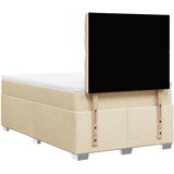  Krevet s oprugama i madracem krem 120 x 200 cm od tkanine | shoptok.hr