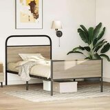 vidaXL Okvir kreveta bez madraca boja hrasta sonome 90 x 190 cm drveni | shoptok.hr