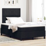 vidaXL Krevet s box springom s madracem i LED crni 120x190 cm tkanina Cijene