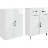  Set ormara 2 pcs Bijela visokog sjaja 66 x 34,5 x 89,5 cm | Shoptok.si