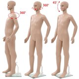  Dječja lutka za izlog sa staklenim postoljem bež 140 cm | shoptok.hr