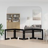 Vrata za pse s postoljem 4 pcs Crni hrast 100 x 80 cm | shoptok.hr
